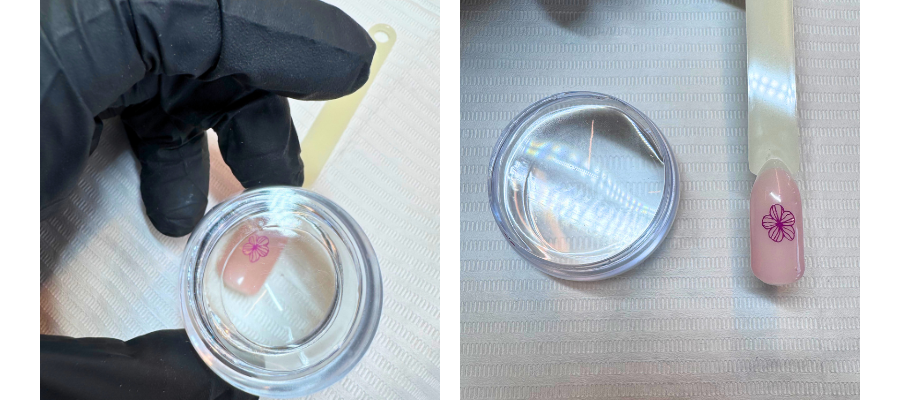 étape 9 : appliquer le motifs sur l'ongle